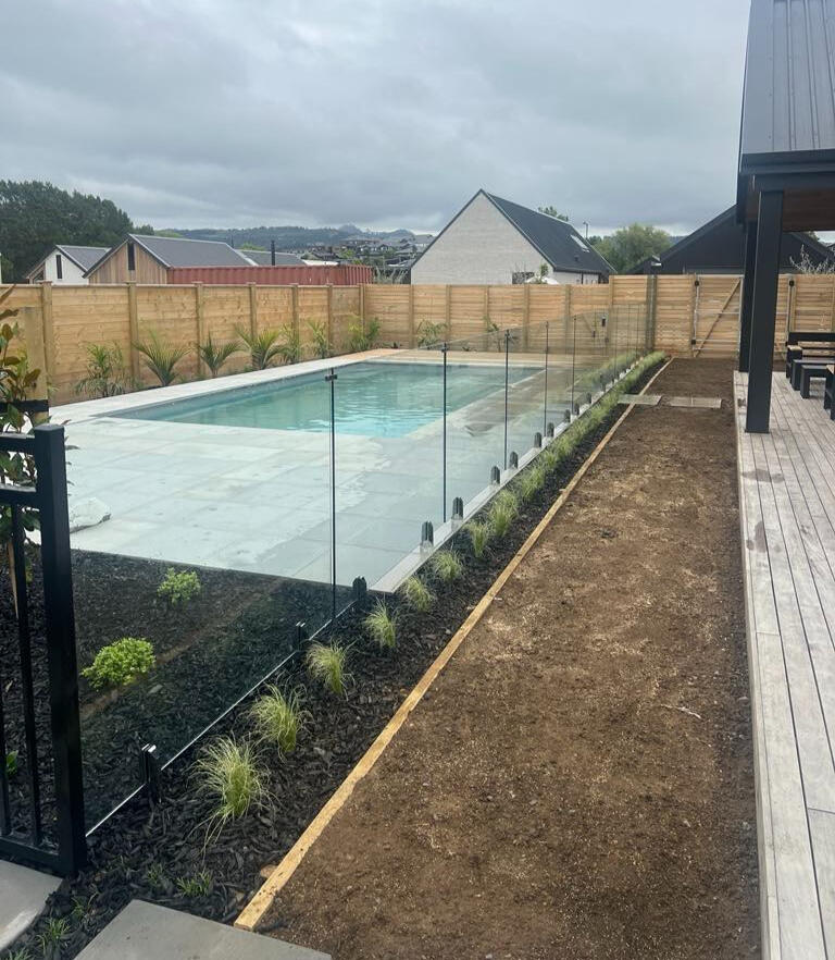 Glass pool fence Glass pool fence