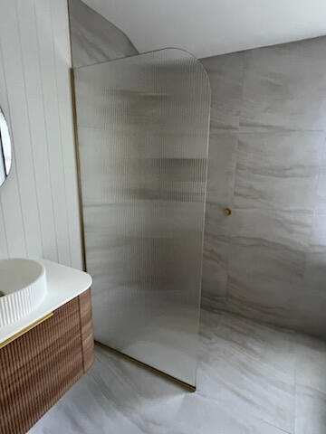 fluted glass shower fluted glass shower